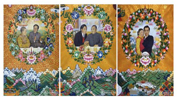 中國官方媒體宣稱，在西藏培訓三百多名唐卡畫家