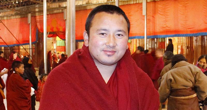 西藏阿壩格爾登寺藏僧洛桑曲培。