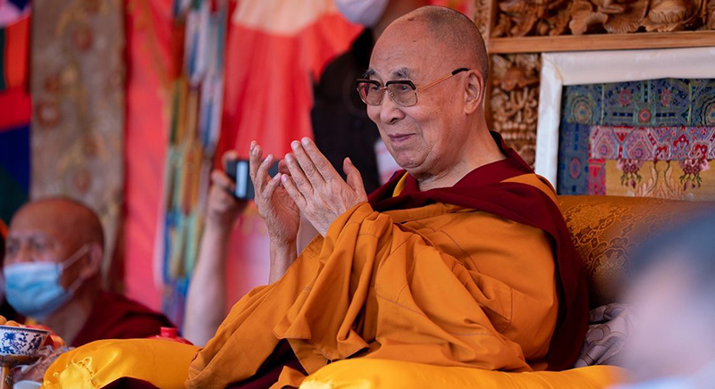 2022年8月25日，達賴喇嘛尊者訪問拉達克寺院協會佛法中心。（照片：OHHDL）
