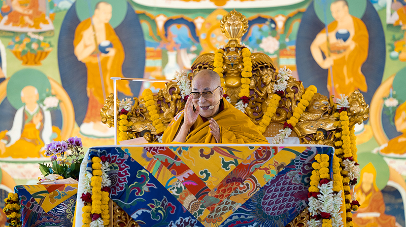 2022年12月29日，達賴喇嘛尊者在印度比哈爾邦菩提伽耶。 (照片: OHHDL)