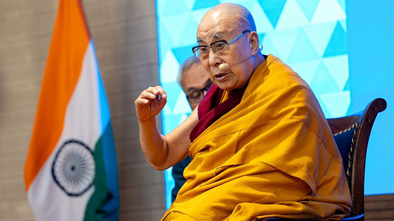 2023年1月21日，達賴喇嘛尊者在印度公共管理學院（IIPA）。（照片：OHHDL）