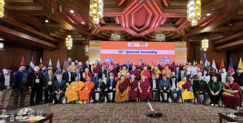 2024年1月18日，第十二屆亞洲佛教和平會議全體大會在新德里舉行。（网络照片）
