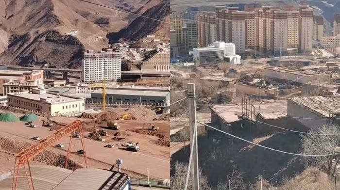 照片中的建筑属于汉人所有，小房子属于藏人。(图片：TPI）